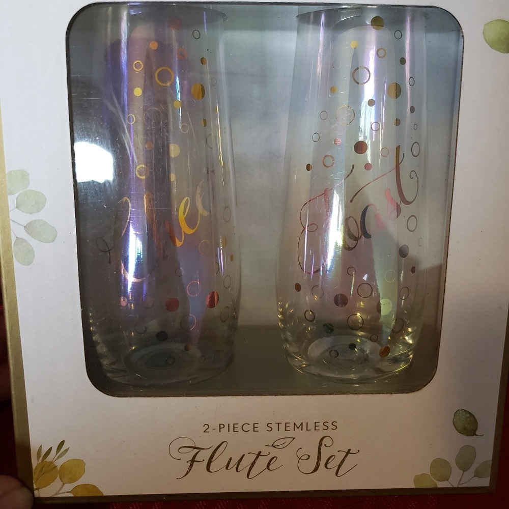 Laura Ashley Cheers and Toast Flutes